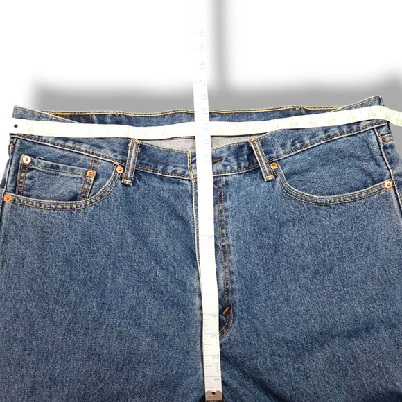 Levi’s 505 Regular Fit Straight Leg Jeans W40 L32 Dark Stonewash Zip Fly VTG Y2K - Picture 10 of 12